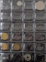 ~120db-os külföldi érmetétel használt állapotú berakóban T:vegyes ~120pcs foreign coin lot in a used condition holder C:mixed