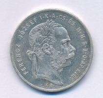 1879KB 1Ft Ag "Ferenc József / Középcímer" T:XF Adamo M15