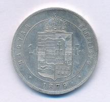 1879KB 1Ft Ag "Ferenc József / Középcímer" T:XF
Adamo M15