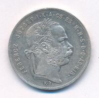 1879KB 1Ft Ag "Ferenc József / Középcímer" T:XF Adamo M15