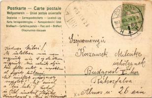 1907 Pozsony, Pressburg, Bratislava; Fő tér, Városháza. Bediene dich allein / main square, town hall...