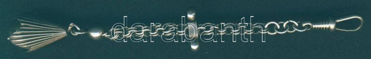 cca 1910 Dekoratív ezüst (Ag) zsebóralánc 6g / 11,5cm