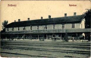 1919 Kőrös, Krizevac, Krizevci; Kolodvor / vasútállomás. W.L. Bp. 1579. / railway station (EK)