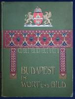 Budapest in Wort und Bild unter Mitwirkung der hervorragendsten Ungarischen Celebritäten, Schriftsteller und Künstler. Herausgegeben von [Jásznigi Sándor] Oscar von Krücken. Erster Band. Mit 68 Vollbildern und 920 Textillustrationen. [Unicus, több nem jelent meg.] Berlin, [1899-1909]. Internationale Allgemeine Verlagsgesellschaft Mbh. (Druck von W: Büxenstein). [4] + 426 + [2] p. Folio. A magyar székesfővárost bemutató reprezentatív, eredetileg füzetekben megjelent német nyelvű album számos ritkán látható fényképet tesz közzé az 1900 körüli Budapestről. A rövidebb történeti, technikai, statisztikai, szociológiai, művelődéstörténeti, közlekedés- és ipartörténeti esszéket a korszak neves magyar szakértői írták. A kötetet Jásznigi Sándor (írói álneve: Oskar von Krücken, 1861-1926) író, újságíró, műfordító, lapszerkesztő szerkesztette. Oldalszámozáson belül 68 egész oldalas és 920 szövegközti fényképpel, rajzzal, akvarellel gazdagon díszítve. A rajzokat, grafikákat, akvarelleket a kor neves illusztrátorai készítették, többek között: Karl Reinhard, Arthur Heyer, Székely Árpád, Mednyánszky László, Benczúr Gyula, Lechner Gyula, Telepy Károly, Rubovics Márk, Kacziány Ödön, Petrányi Miklós, Ábrányi Lajos, Grünwald Gy. Imre. Szövegközti és egész oldalas képekkel gazdagon illusztrált díszmű. A kötés Gottermayer Nándor műhelyében készült. Kiadói, egészvászon-díszkötésben, a kötéstáblán a főváros aranyozott, dombornyomású címerével, préselt, festett, aranyozott könyvdísszel, körül aranymetszéssel. Dekoratív, szép példány.