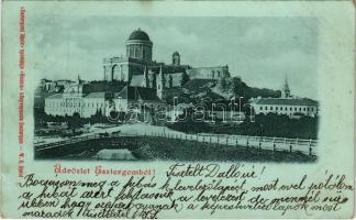 1899 (Vorläufer) Esztergom, bazilika. Esztergomi lapok nyomdája, Hunnia kiadása (fl)