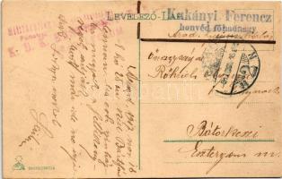 1917 Arad, vasútállomás, emeletes autóbusz / railway station, double-decker autobus + "Kukányi ...