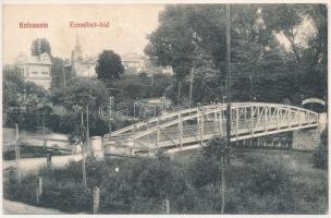 1907 Kolozsvár, Cluj; Erzsébet híd. Fabritius Erik kiadása / bridge (felszíni sérülés / surface damage)