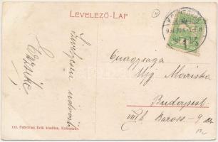 1907 Kolozsvár, Cluj; Erzsébet híd. Fabritius Erik kiadása / bridge (felszíni sérülés / surface dama...