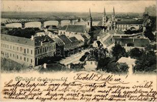 1899 (Vorläufer) Esztergom, látkép, híd. Stromf Ignác kiadása