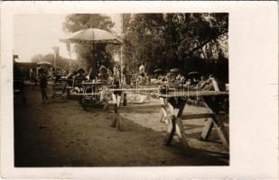 1932 Nagymihály, Michalovce; strand nyaralókkal / beach. photo