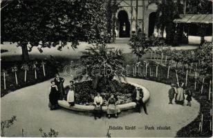 1912 Buziásfürdő, Baile Buzias; Park részlet. Heksch Manó kiadása / spa park (EB)