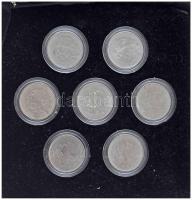 Magyar Érmeforgalmazó (MÉF) DN "A világ hét csodája" festett acél éremszett eredeti díszdo...