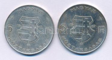 1947. 5Ft Ag "Kossuth" (2x) T:XF,VF
Adamo F8.1