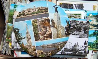 461 db magyar és külföldi, színes és fekete-fehér modern városképes lap