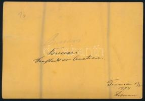 1878 Buccari (Bakar, Szádrév vagy Bukkari), Horvátország, keményhátú fotó, a hátoldalon feliratozva,...