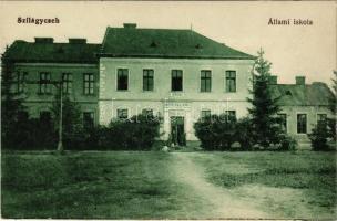 1918 Szilágycseh, Cehu Silvaniei; Állami iskola. Krémer Ignác kiadása / school (r)