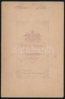 cca 1870-1880 Elegáns fiatal hölgy egészalakos portréja, kabinetfotó Hess &amp; Kossak temesvári...