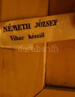 Németh József (1928-1994): Vihar készül. Olaj, falemez. Jelzés nélkül, hátoldalán autográf feliratta...