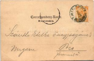 1899 (Vorläufer) Nevesinje, K.u.k. Military barracks + "K.UND K. MILIT. POST NEVESINJE" (E...