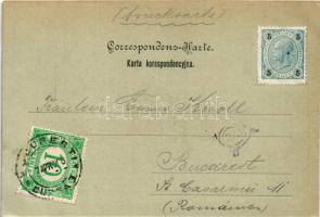 1900 Ivano-Frankivsk, Stanislawów, Stanislau; Dworzec kolejowy / Bahnhof / railway station at night ...