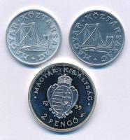 1992. 50f Al + 1999. 50f Al + 1935. 2P ezüstözött PP utánveret, rajta *R* jelzéssel T:AU-XF