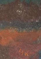 Csorba Kata (1948-): Szigligeti naplemente. Olaj, farost, jelezve jobbra lent, hátoldalán autográf f...