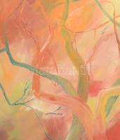 Csorba Kata (1948-): Ölelés. Olaj, farost, jelzett a hátoldalán. Fakeretben. 70x50 cm