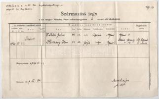 1953 Budapesti Műszaki Egyetem vegyészmérnöki kar fényképes leckekönyve Holló Judit részére, sok bej...