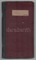 1953 Budapesti Műszaki Egyetem vegyészmérnöki kar fényképes leckekönyve Holló Judit részére, sok bej...