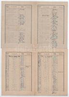 1950-1953 Nehézipari Minisztérium tanulmányi könyve gépipari tagozat hallgatója részére + 3 db szakt...
