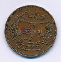 Tunézia 1917A 5c bronz "V. Mohammed" T:VF, patina, pici peremhiba
Tunisia 1917A 5 Centime...