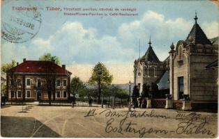 1915 Esztergom-Tábor, Törzstiszti pavilon, kávéház és vendéglő. Kaufmann Ferenc kiadása / Stabsoffizers-Pavillon und Café-Restaurant (EK)