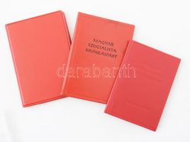 1969-1989 3 db MSZMP fényképes tagsági könyv, bélyegekkel