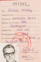 1969-1989 3 db MSZMP fényképes tagsági könyv, bélyegekkel