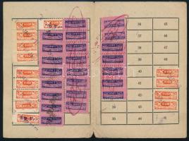 1918 Magyarországi szállodai, éttermi és kávéházi alkalmazottak országos egyesülete tag igazolvány. ...