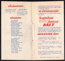 1959 Budapesti Építők SC jubileumi kajakos-kenus bál meghívója (tiszteletjegy), borítékkal