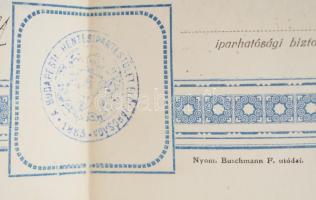 1918 A Budapesti Hentesipartestület tanoncbizonyítványa hentes tanonc részére