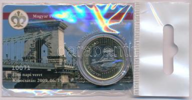 2009. 200Ft elsőnapi veret sorszámozott plasztikkártyán "10071" T:UNC