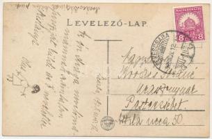 1928 Békéscsaba, Az AEGV (Alföldi Kisvasút, Alföldi Első Gazdasági Vasút), motor, felvételi épülete ...