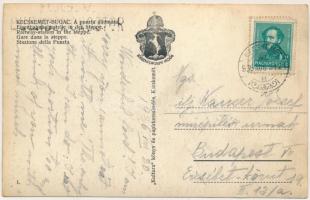 1936 Kecskemét-Bugac, Kecskeméti Gazdasági Vasút puszta vasútállomás, gőzmozdony vontatta favázas ke...