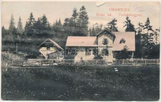 1911 Oravicabánya, Oravica, Oravicza, Oravita; Erdei lak, Puskáshegy. Kiadja Weisz Félix / forest house (r)