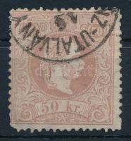 1867 50kr (200.000) (kis sarokhiba, elvékonyodás, jobb oldalon szakadás / corner fault, thin paper, tear on the right side))