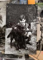 Egy doboznyi vegyes fotó tétel, cca 1920-1950 városkép, igazolványképek, családi fotók, stb, vegyese...