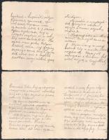 cca 1902 Bottlik család dombornyomott címerével ellátott levélpapírra írt 2 db személyes hangvételű ...