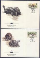 1987 WWF Aldabra óriás teknősök sor 4 FDC-n Mi 137-140
