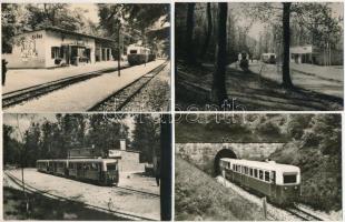 22 db MODERN magyar vasúti képeslap: Budapest, Hűvösvölgyi kisvasút, Széchenyi hegyi gyermekvasút, ú...