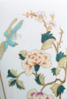 Hollóházi aranykontúrozott madármintás nagyváza, jelzett, hibátlan, m: 36 cm