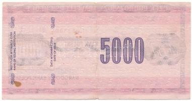 Lengyelország 1990. 5000Zl "Lengyel Nemzeti Bank" utazási csekk, "Miskolc" felül...