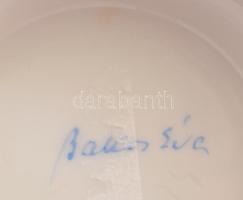 Herendi Porcelángyár, Bakos Éva: Váza. Jelzett: kézzel írt Bakos Éva és masszába nyomott HEREND feli...