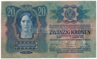 1913. 20K "2346 181860" felülbélyegzés nélkül T:F
Adamo K17